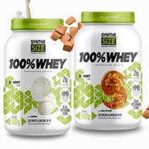 Kit 2x Whey 100% Whey Protein Concentrado 900g I Doce de leite e Leitinho