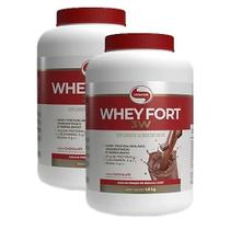 Kit 2X: Whey Fort 3W Chocolate Vitafor 1800G Kit 2X: Whey Fort 3W Chocolate Vitafor 1800G