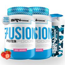 KIT 2x Whey Fusion 900g + Coqueteleira - BRN Foods
