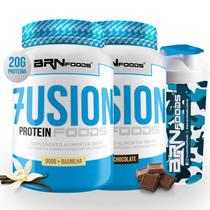 KIT 2x Whey Fusion 900g + Coqueteleira - BRN Foods