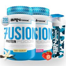 KIT 2x Whey Fusion 900g + Coqueteleira - BRN Foods