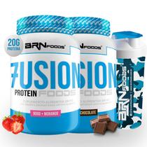 KIT 2x Whey Fusion 900g + Coqueteleira - BRN Foods
