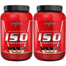 Kit 2X Whey Iso Triple Zero - 907g Chocolate - IntegralMédica