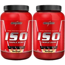 Kit 2X Whey Iso Triple Zero - 907g Morango - IntegralMédica