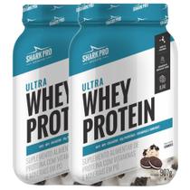 Kit 2x Whey Isolado Concentrado Cookies 907g - Shark Pro