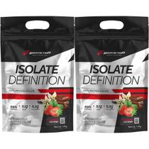 Kit 2X Whey Isolate Definition - 1800g Refil Morango - BodyAction