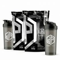 Kit 2X Whey Protein 100% 32g de Proteína 2Kg + 2X Coqueteleira 600ml - Planet Pharma -