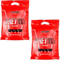 Kit 2x Whey Protein 100% Pure Concentrado Cookies Refil 907g Integralmedica - Integralmédica