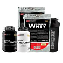 Kit 2X Whey Protein 500G + Power Creatina 100G + Power
