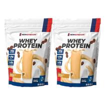 Kit 2X Whey Protein - 900g Refil Doce de Leite Com Cafe - NewNutrition