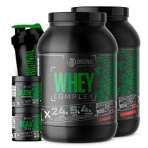 Kit 2x Whey Protein Complex Blend + Bcaa + Creatina + Shaker