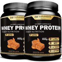 Kit 2X Whey Protein Power Nutrition Doce De Leite 900G - HF Suplements
