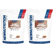 Kit 2X Whey Protein Zero Lactose - 900g Refil Amendoim - NewNutrition