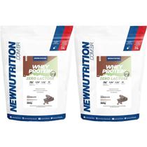 Kit 2X Whey Protein Zero Lactose All Natural - 900g Refil Chocolate - NewNutrition