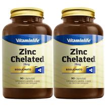 Kit 2X Zinc Chelated 28mg - 90 Cápsulas - VitamínLife Kit 2X Zinc Chelated 28mg - 90 Cápsulas - VitamínLife