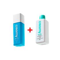 Kit 2x1 Creamy Skincare Ácido Glicólico + Salicílico Vegano Tratamento Facial Retexturizador Antiacne Antissinais Antioleosidade