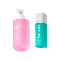 Kit 2x1 Creamy Skincare Facial Antiacne Emulsão de Limpeza Hipoalergênico + Glicointense Peel Vegano
