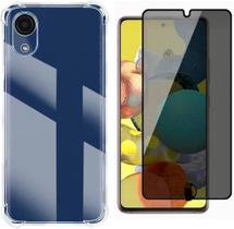 Kit 2x1 Galaxy A03 Core - Película 3D Anti Espião de Vidro + Capa Anti Impacto Samsung A03 Core A032 6.5 Kit 2x1 Galaxy A03 Core - Película 3D Anti Espião de Vidro + Capa Anti Impacto Samsung A03 Core A032 6.5