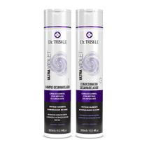 Kit 2x1 Matizador Desamarelador Dr. Triskle Ultra Violet Shampoo + Condicionador 300ml Tratamento Cabelos Loiros Mechas Grisalhos