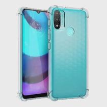 Kit 2X1 Moto E20 - Película Frontal Privacidade Vidro 3D Anti Spy + Capa Transparente Anti-Impacto TPU