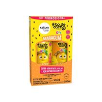 Kit 2x1 Salon Line Kids Infantil Tô De Cacho Maracujá Vegano Hidratante Shampoo e Condicionador