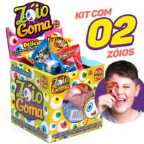 Kit 2x12g Bala De Gelatina Divertida Zóio Goma Diversão Doce Kids Zone