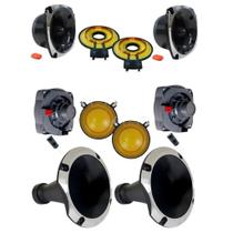 Kit 2x2 driver tweeter unlike 500 + corneta alumínio reparos