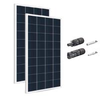 Kit 2xPainel Placa Energia Solar 155w e conector Mc4 - Resun
