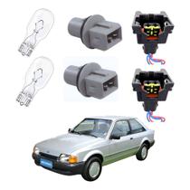 Kit 2xsoquete, 2xconector E 2xlâmpada Pingão T10 Ford Escort