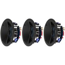 Kit 3.0ch 3 Unidades Caixa de Embutir Angulada Wave Sound WIN150 6,5" 150w Tela Quadrada Branca