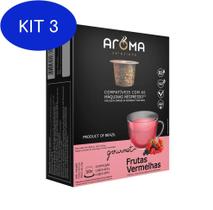 Kit 3 10 Cápsulas Para Nespresso Chá Frutas Vermelhas - Aroma