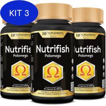 Kit 3 3X Nutrifish Poliomega Vitaminas E Minerais Epa Dha - HF Suplements