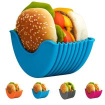 Kit 3/5 Suporte Para Hamburguer Porta Sanduiches Lanches Antivazamento Gordura Molho Reutilizavel - Kit 3/5 Suporte Para Hamburguer Porta Sanduiches Lanches Antivazamento Gordura Molho Reutilizavel -
