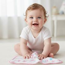 kit 3 6 e 9 pano de ombro babinha pano fraldinha de limpar boca bebê algodão sortido menino menina 68x70 cm