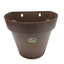 Kit 3 a 5 Vasos para plantas arandela parede meia lua flores jardim vertical 20cm