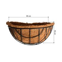 Kit 3 a 7 Vasos de parede para plantas fibra de coco meia lua para plantas e flores samambaia suculenta