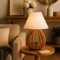 Kit 3 Abajur De Cabeceira De Cama Iluminaria De Mesa Quarto Escritorio Sala