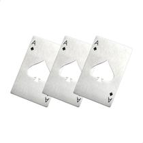 Kit 3 Abridor De Garrafa Cerveja Carta Baralho As Espadas Aço Inox Metal Kit 3 Abridor De Garrafa Cerveja Carta Baralho As Espadas Aço Inox Metal