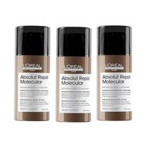 Kit 3 Absolut Repair Molecular Leave-in 100ml - L'Óreal Kit 3 Absolut Repair Molecular Leave-in 100ml - L'Óreal