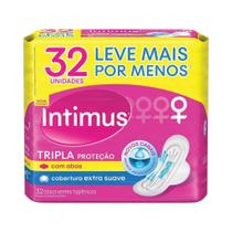 Kit 3 Absorvente Intimus Gel - Suave Com Abas - 32 Un