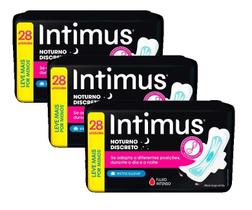 kit 3 Absorvente Intimus Noturno Suave com Abas 28 unidades kit 3 Absorvente Intimus Noturno Suave com Abas 28 unidades