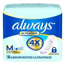 Kit 3 absorventes always ultrafino seca abas m com 8un Kit 3 absorventes always ultrafino seca abas m com 8un