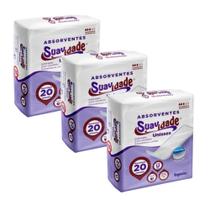 Kit 3 Absorventes Geriátrico Suavidade c/20 Unidades Kit 3 Absorventes Geriátrico Suavidade c/20 Unidades