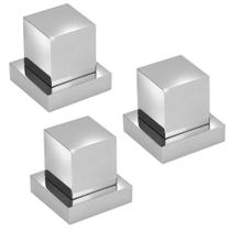 Kit 3 Acabamento De Registro Quadrado Luxo 1/2' Ou 3/4' Kit 3 Acabamento De Registro Quadrado Luxo 1/2' Ou 3/4'