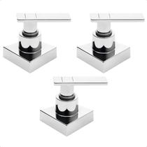 Kit 3 Acabamento para Registro 1/2 3/4 e 1 Alavanca C73 Cromado Pressão Gaveta Chuveiro Padrão Deca Kit 3 Acabamento para Registro 1/2 3/4 e 1 Alavanca C73 Cromado Pressão Gaveta Chuveiro Padrão Deca