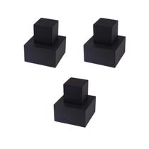 Kit 3 Acabamentos De Registro Quadrado Para Deca 50Mm Preto Kit 3 Acabamentos De Registro Quadrado Para Deca 50Mm Preto