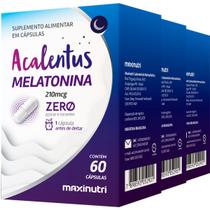 Kit 3 Acalentus Bem Estar Noturno 210mcg 60 Cápsulas Maxinutri