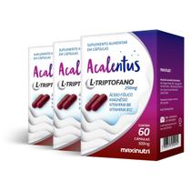 Kit 3 Acalentus L-triptofano Maxinutri 60 Cápsulas