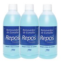 Kit 3 Acetona Removedor de Esmalte de 140ml Repos Cosméticos Kit 3 Acetona Removedor de Esmalte de 140ml Repos Cosméticos