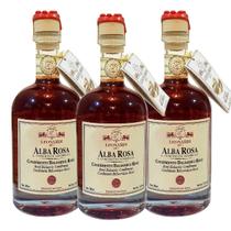 Kit 3 Acetos Balsamicos Leonardi Alba Rosa 500ml